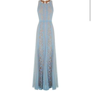 BCBG blue lace prom dress size 0